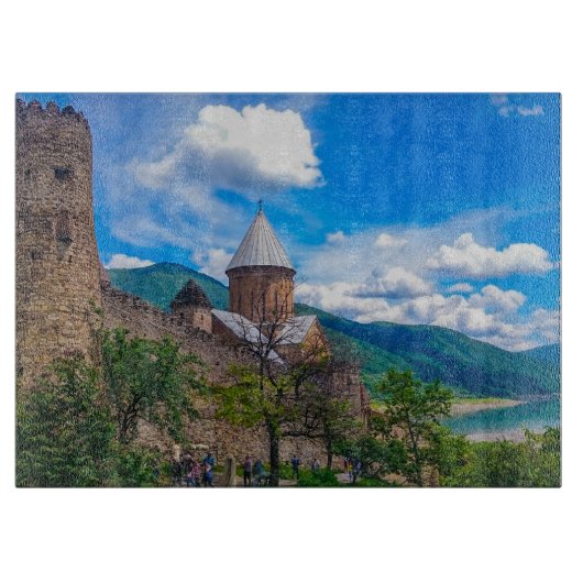 Planche À Découper Architecture du château de Georgia Ananuri (Devant)