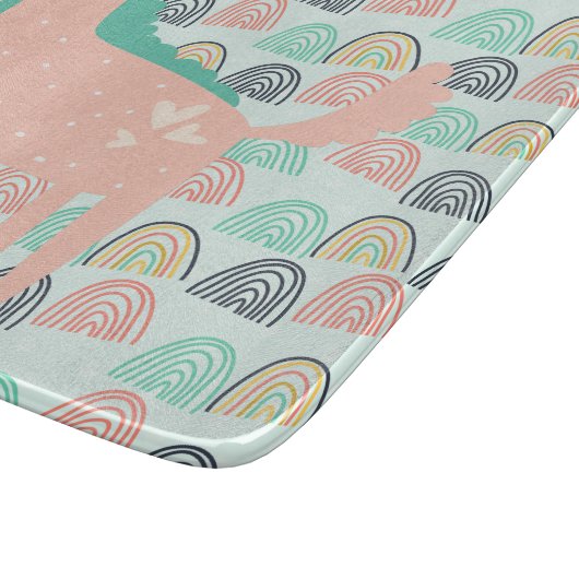 Planche À Découper Arcs-en-ciel et licornes (Coin)