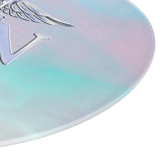 Planche À Découper Argent comme RN Caduceus Médicale Mère Pearl (Coin)