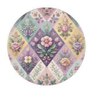 Planche À Découper Argyle pastel coloré Pâques/Printemps