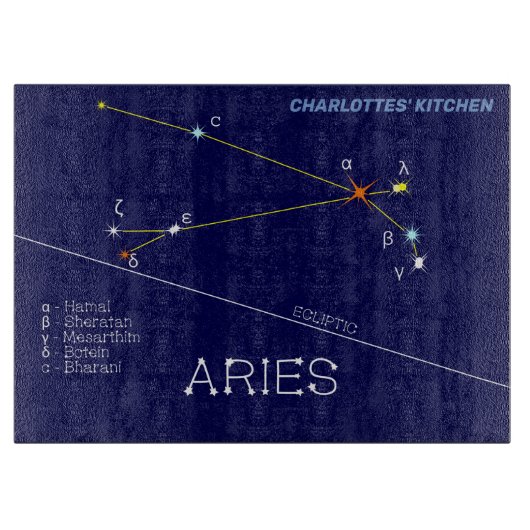 Planche À Découper Aries de Zodiac Constellation (Devant)