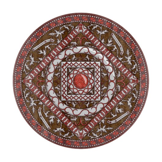 Planche À Découper Aries Mandala Glass Cutboard (Devant)
