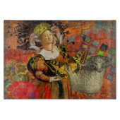 Planche À Découper Aries Orange Woman : Collage d'art antique gothiqu (Devant)