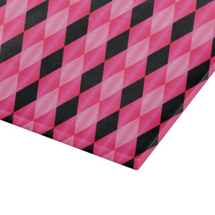 Planche À Découper Arlequin plié, Pink-Black-11x8 CUTTING BOARD