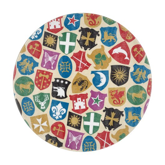 Planche À Découper Armoiries : Arrière - plan héraldique. (Devant)