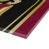 Planche À Découper Armoiries de Monogramme Emblème de couronne de lio (Coin)