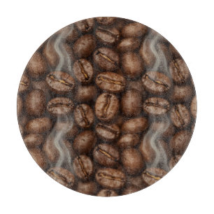Planche À Découper Arôme de vapeur de grains de café fraîchement torr