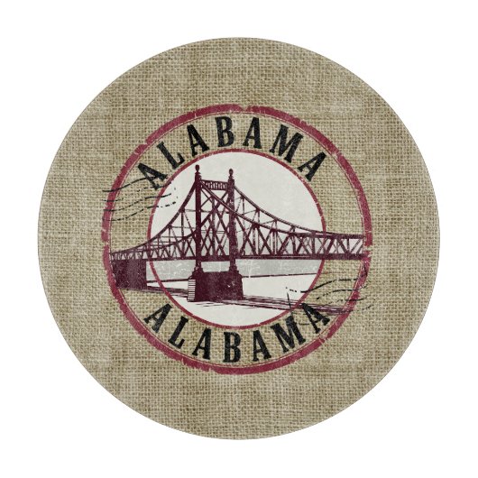 Planche À Découper Arrêt du pont Retro Alabama (Devant)