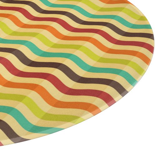 Planche À Découper Arrière - plan à rayures rétro 4 (Coin)