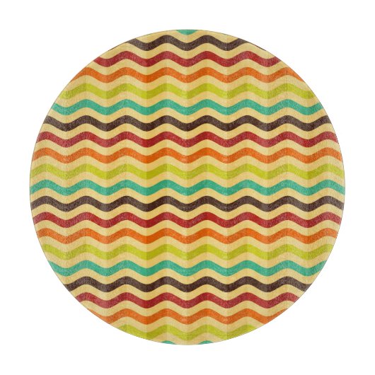 Planche À Découper Arrière - plan à rayures rétro 4 (Devant)