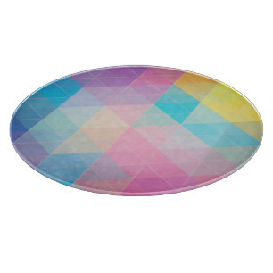 Planche À Découper Arrière - plan abstrait coloré de triangles