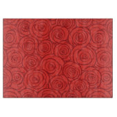 Planche À Découper Arrière - plan abstrait de roses rouges (Devant)