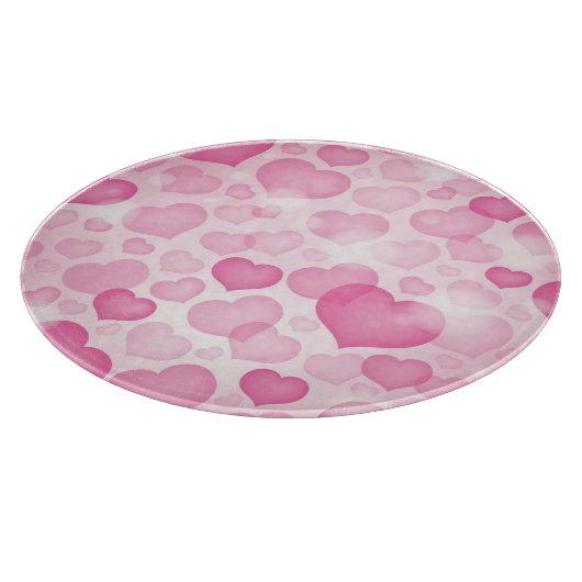 Planche À Découper Arrière - plan avec des coeurs (Coin)