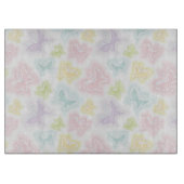 Planche À Découper Arrière - plan avec des papillons dans l'aquarelle (Devant)