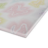 Planche À Découper Arrière - plan avec des papillons dans l'aquarelle (Coin)