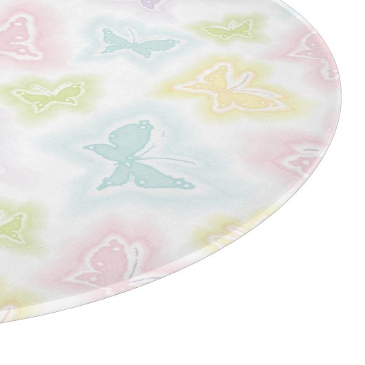 Planche À Découper Arrière - plan avec des papillons dans l'aquarelle (Coin)