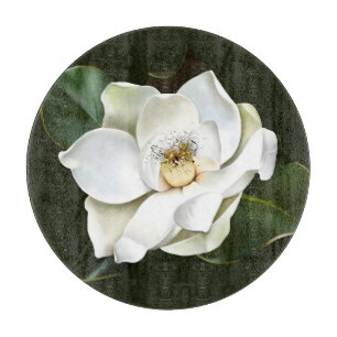 Planche À Découper Arrière - plan blanc Magnolia Closeup Vert