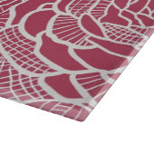 Planche À Découper Arrière - plan bleu de motif de fleurs de dentelle (Coin)