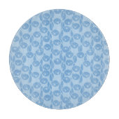 Planche À Découper Arrière - plan bleu de motif de pingouins (Devant)