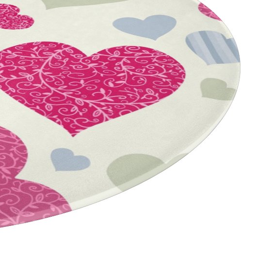 Planche À Découper Arrière - plan de coeurs (Coin)