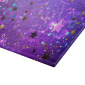Planche À Découper Arrière - plan de feuille violet avec étoiles (Coin)