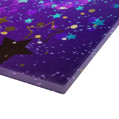 Planche À Découper Arrière - plan de feuille violet avec étoiles (Coin)