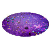 Planche À Découper Arrière - plan de feuille violet avec étoiles (Coin)