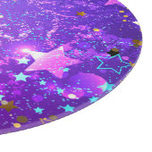 Planche À Découper Arrière - plan de feuille violet avec étoiles (Coin)