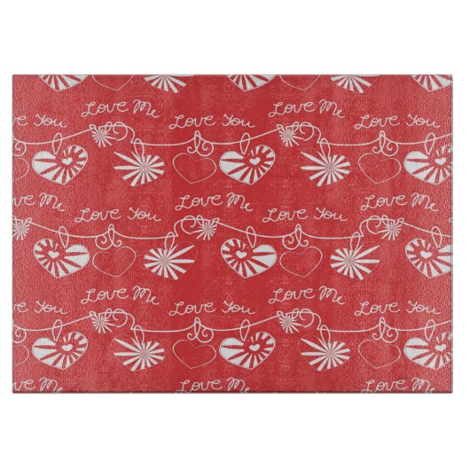 Planche À Découper Arrière - plan de Saint Valentin (Devant)