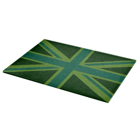 Planche À Découper Arrière - plan de style Drapeau Turquoise vert Uni (Coin)