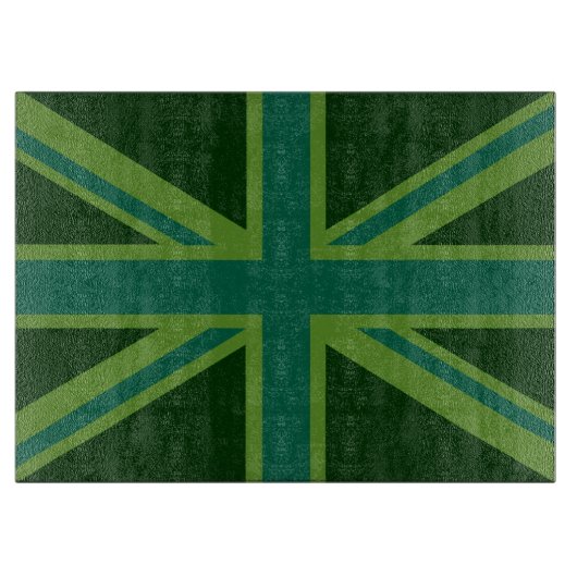 Planche À Découper Arrière - plan de style Drapeau Turquoise vert Uni (Devant)