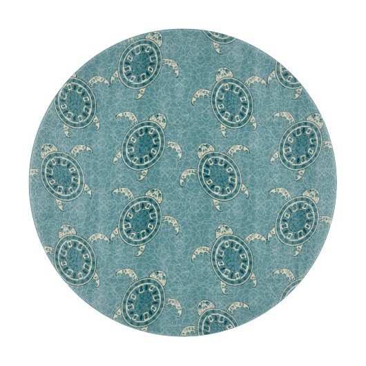 Planche À Découper arrière - plan de tortues (Devant)