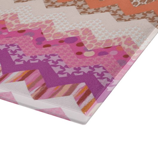 Planche À Découper arrière - plan de zigzag rose (Coin)