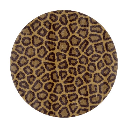 Planche À Découper arrière - plan en tuiles avec fourrure de léopard (Devant)