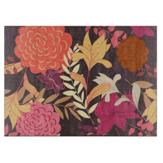 Planche À Découper Arrière - plan floral 2 (Devant)