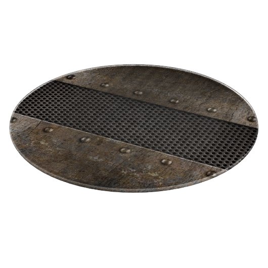 Planche À Découper Arrière - plan grunge en métal (Coin)