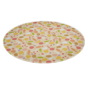 Planche À Découper arrière - plan motif de cuisine végétarien