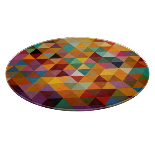 Planche À Découper Arrière - plan Motif Vintage Triangles. (Coin)