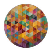 Planche À Découper Arrière - plan Motif Vintage Triangles. (Devant)