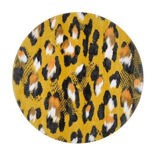 Planche À Découper Arrière - plan Poster de animal Leopard Texture (Devant)