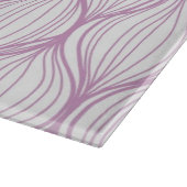 Planche À Découper Arrière - plan pourpre de motif de rayures d'ogee (Coin)