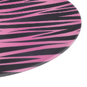 Planche À Découper Arrière - plan rose de rayure de zèbre (Coin)