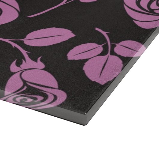 Planche À Découper Arrière - plan rose floral (Coin)