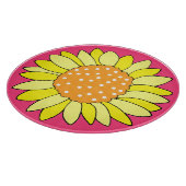 Planche À Découper Arrière - plan rose tournesol dessiné à la main (Coin)