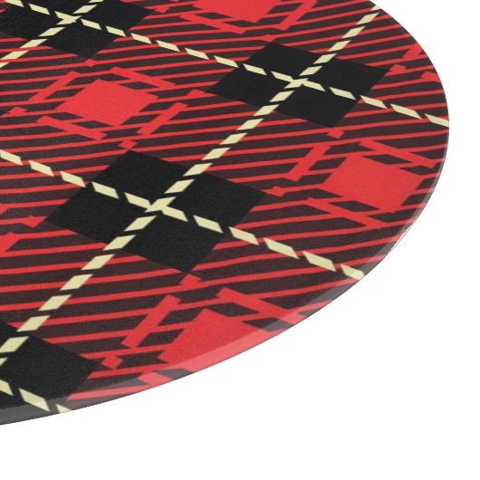 Planche À Découper Arrière - plan rouge de plaid (Coin)