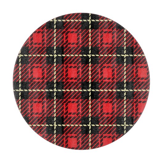 Planche À Découper Arrière - plan rouge de plaid (Devant)
