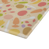 Planche À Découper Arrière - plan végétarien de motif de cuisine (Coin)