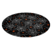 Planche À Découper Arrière - plan web d'Halloween et araignées. (Coin)