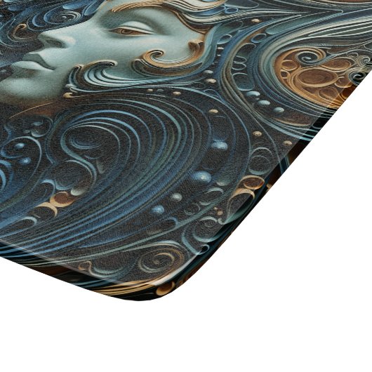 Planche À Découper Art 3D de la femme Lune (Coin)