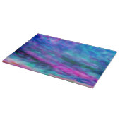 Planche À Découper Art Abstrait Aquarelle Bleu Rose Violet (Coin)